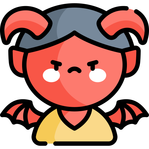 Devil Kawaii Lineal color icon