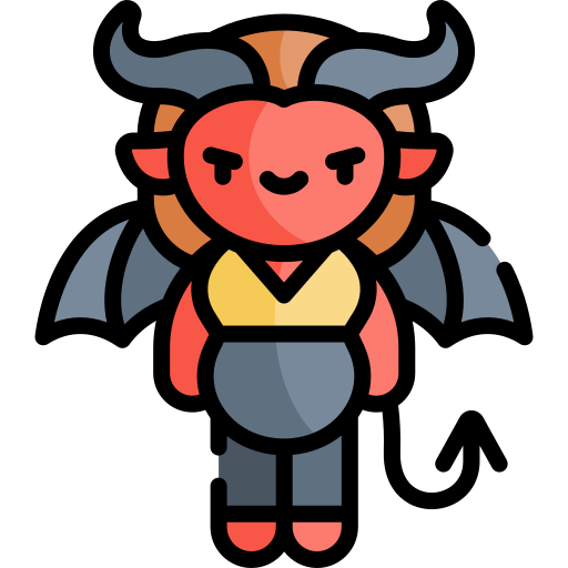 Devil Kawaii Lineal color icon