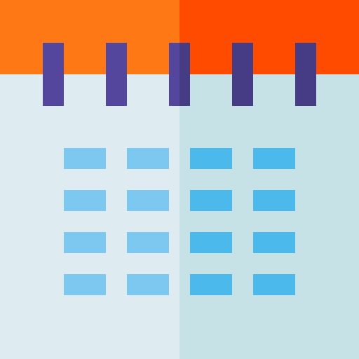 kalender Basic Straight Flat icon