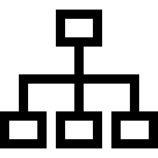 organizacja Basic Straight Lineal ikona