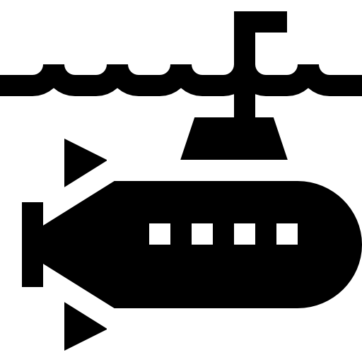 submarino Basic Straight Filled icono