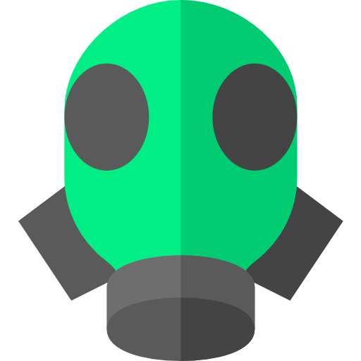 máscara de gas Basic Straight Flat icono