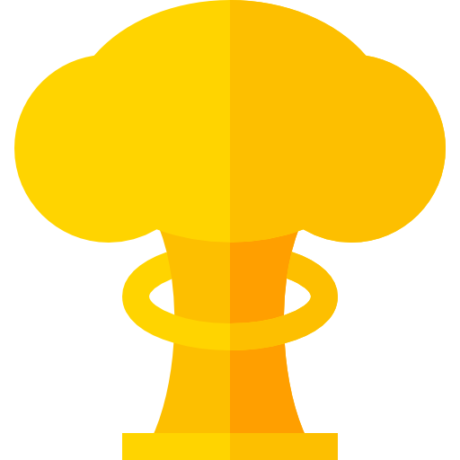 bomba nuclear Basic Straight Flat Ícone