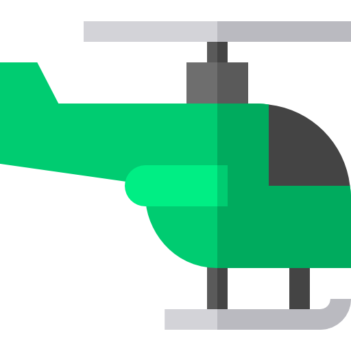 helikopter Basic Straight Flat icoon