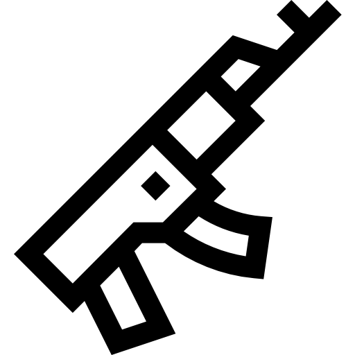 fusil Basic Straight Lineal Icône