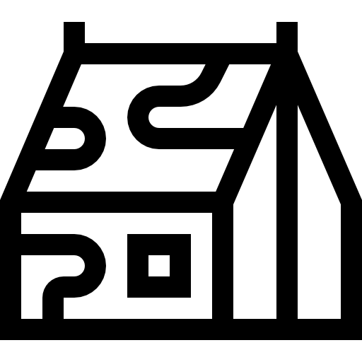 텐트 Basic Straight Lineal icon