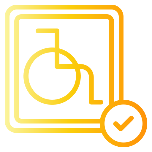 niepełnosprawny znak Generic gradient outline ikona