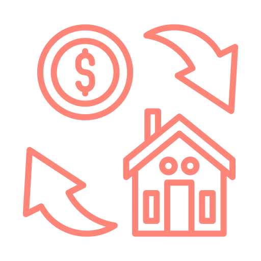 Ипотечный заем Generic color outline иконка