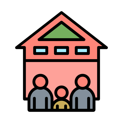 Family house Generic color lineal-color icon
