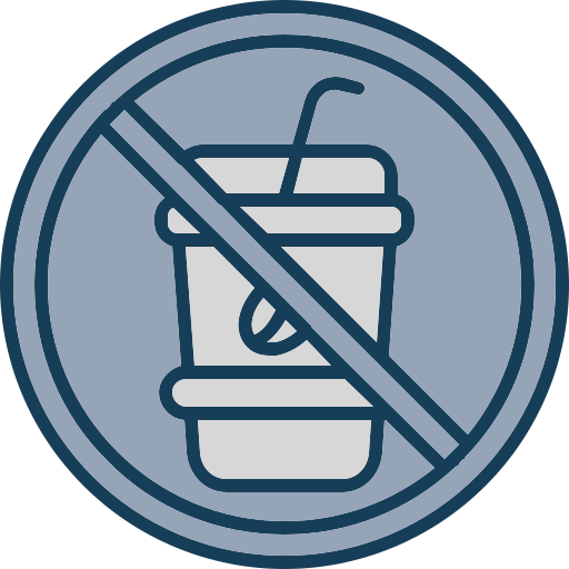 No coffee cups Generic color lineal-color icon