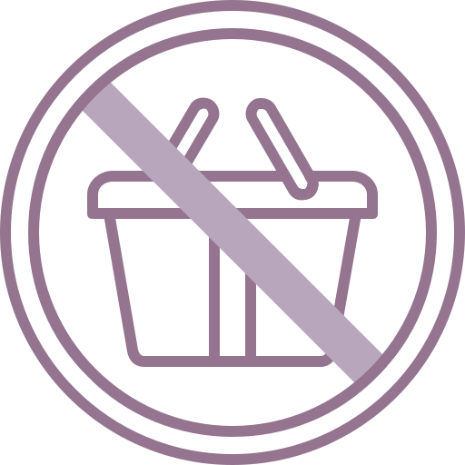 No shopping cart Generic color lineal-color icon