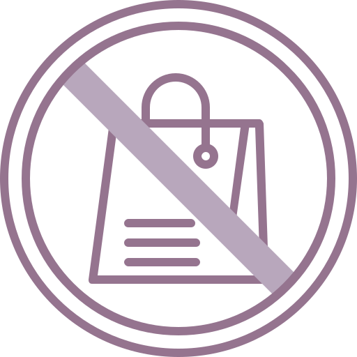 No shopping bag Generic color lineal-color icon