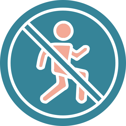 No running Generic color fill icon