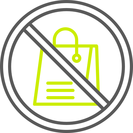 No shopping bag Generic color outline icon