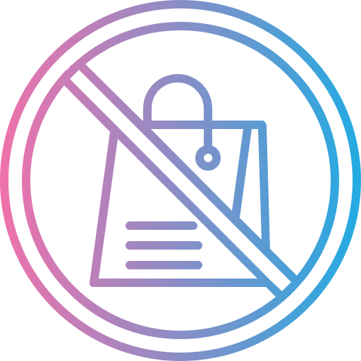 No shopping bag Generic gradient outline icon
