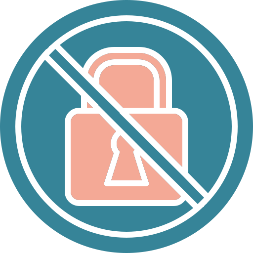 verboden teken Generic color fill icoon