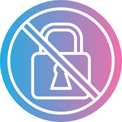 verboden teken Generic gradient fill icoon