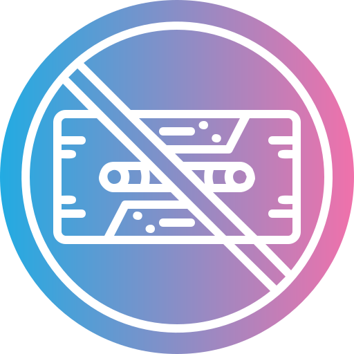 zakazany znak Generic gradient fill ikona