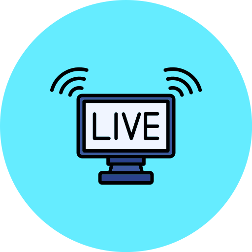 Live streaming Generic color lineal-color icon