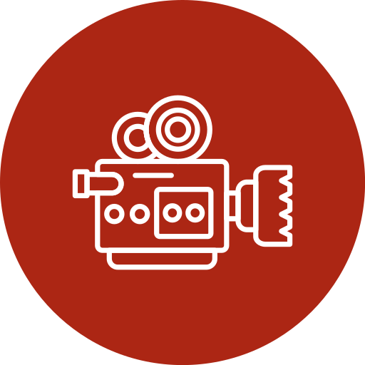 camara de video Generic color fill icono