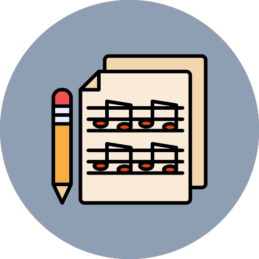 partitura musical Generic color lineal-color icono