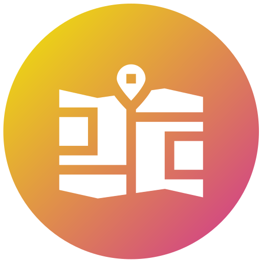 Folded map Generic gradient fill icon