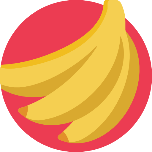 bananes Detailed Flat Circular Flat Icône