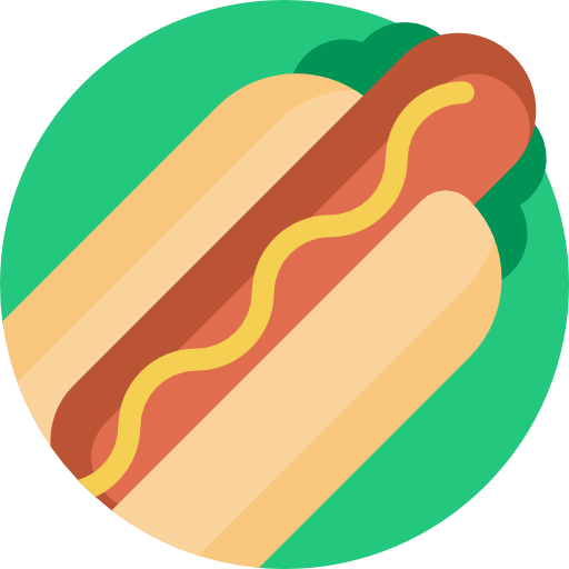 hot dog Detailed Flat Circular Flat ikona