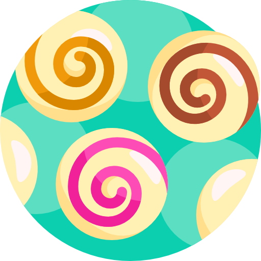 karamel snoepjes Detailed Flat Circular Flat icoon