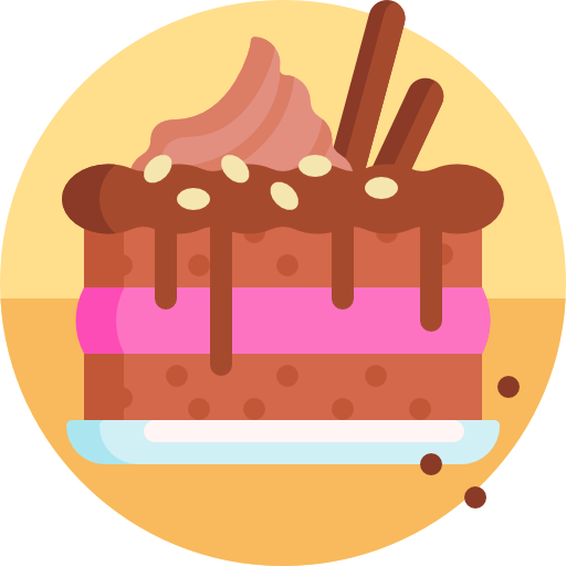 torta al cioccolato Detailed Flat Circular Flat icona