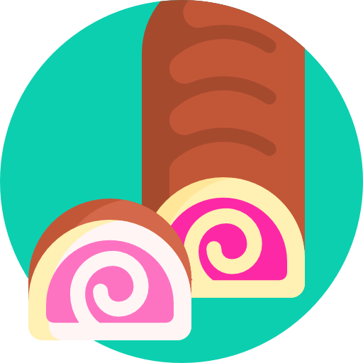 Roll cake Detailed Flat Circular Flat icon