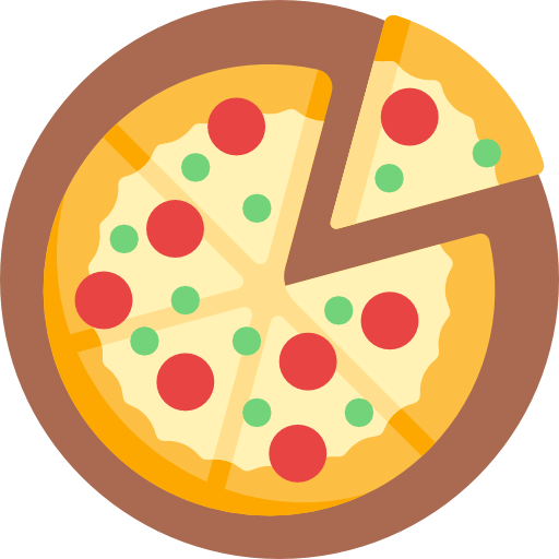 pizza Detailed Flat Circular Flat ikona