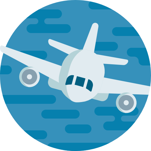 avión Detailed Flat Circular Flat icono