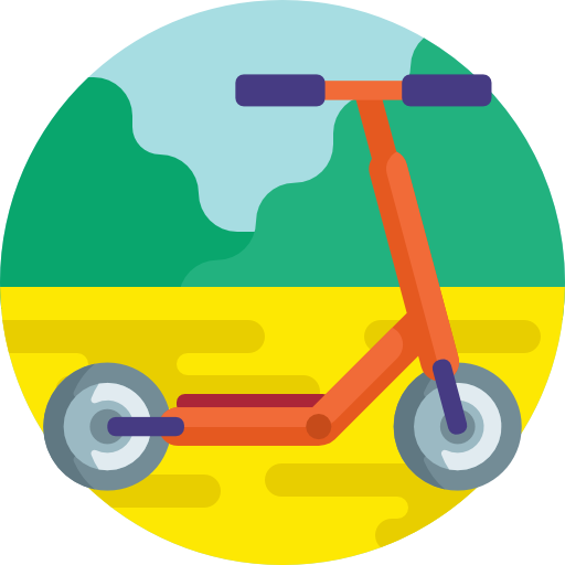 scooter Detailed Flat Circular Flat icoon