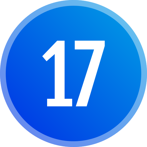 nummer 17 Generic gradient fill icon