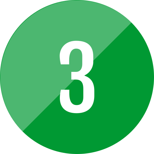 numer 3 Generic color fill ikona