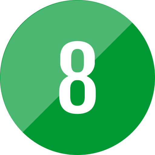 numer 8 Generic color fill ikona