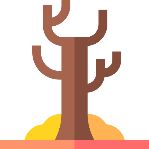 suche drzewo Basic Straight Flat ikona