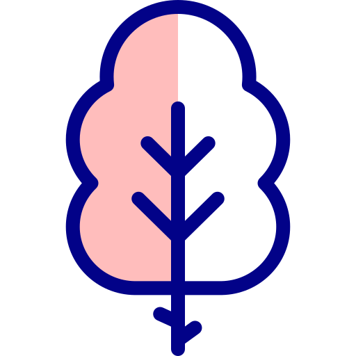 잎 Detailed Mixed Lineal color icon
