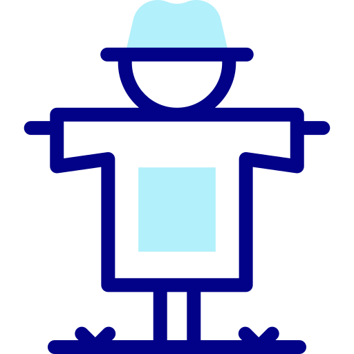 허수아비 Detailed Mixed Lineal color icon