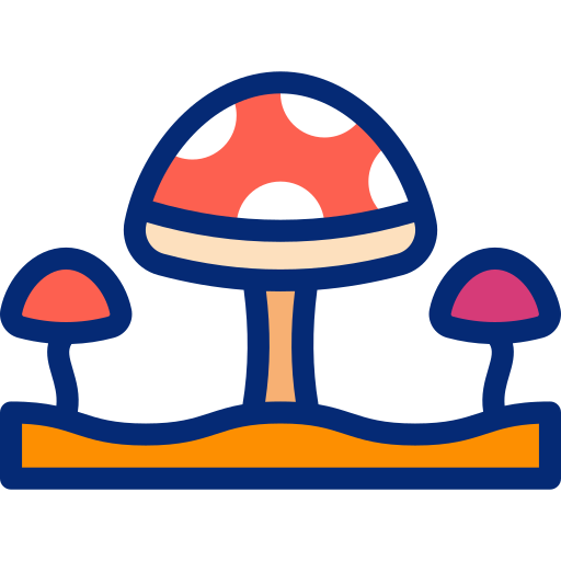 Mushrooms Basic Accent Lineal Color icon