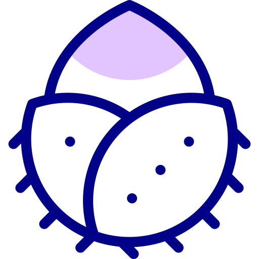 castaña Detailed Mixed Lineal color icono