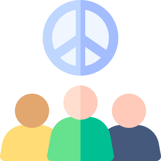 internationale dag van de vrede Basic Rounded Flat icoon