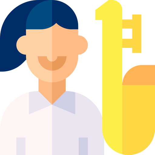 Saxophonist Basic Straight Flat icon