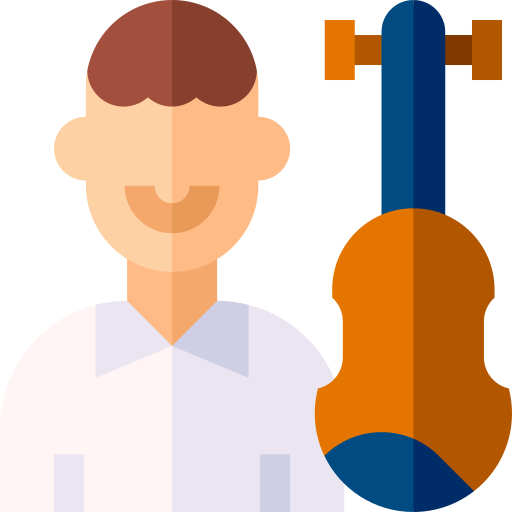 violinista Basic Straight Flat icona