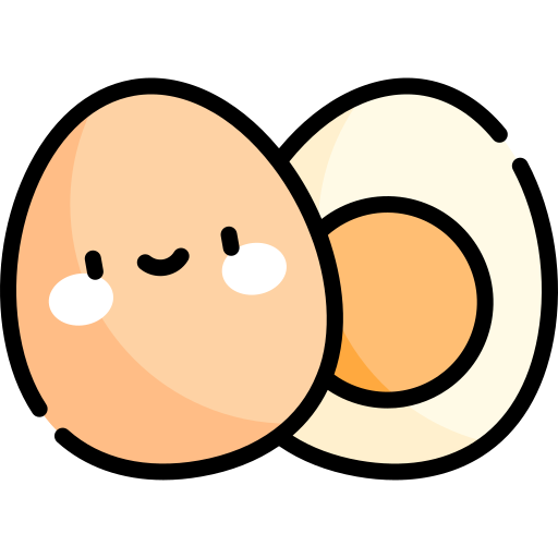 달걀 Kawaii Lineal color icon