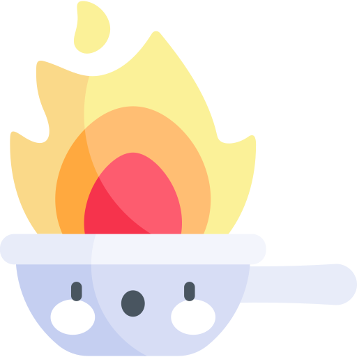 Frying pan Kawaii Flat icon