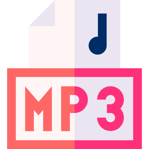 file mp3 Basic Straight Flat icona