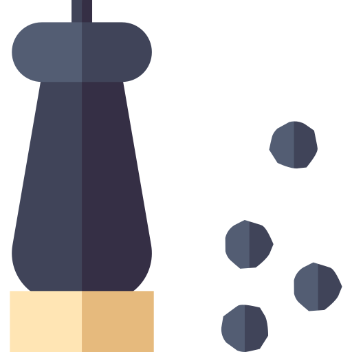 schwarzer pfeffer Basic Straight Flat icon