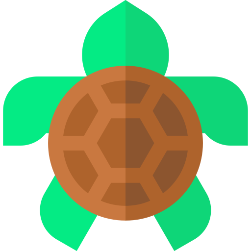 Żółw morski Basic Straight Flat ikona
